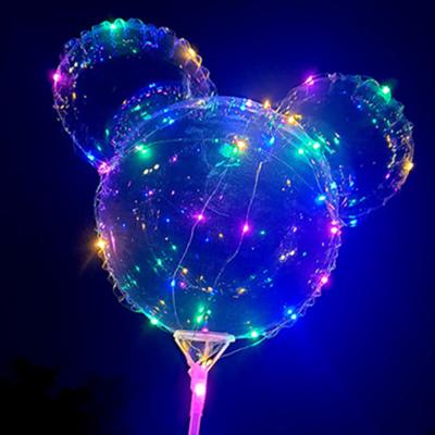 led풍선 [성실한오피스] LED 풍선 야외 이벤트 파티 풍선 만들기 세트 야간 캠핑놀이 (건전지포함), LED 풍선_미키, 1개