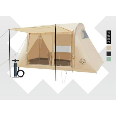 블랙디어에어텐트 4-6인 에어텐트 야외 캠핑 접이식, 풍선 텐트 밤 검정 + 풍선 침대