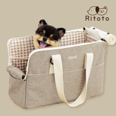강아지이동가방 리토토 강아지 고양이 애견 이동가방 기내용 가방, 모카베이지