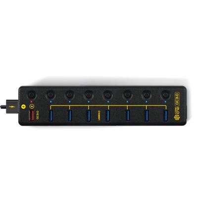 USB허브 씽크웨이 CORE D72 QC3.0 9포트 USB충전겸용 허브, 블랙