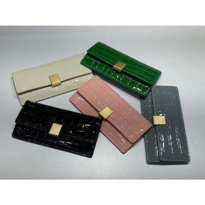 에나멜장지갑 무료배송 애나멜 크로커다일무늬 얇은 장지갑