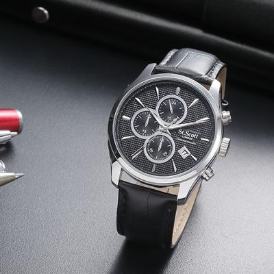 로렉스여성시계 세인트스코트 ST3054L-SBB 본사 정품 크로노그래프 남성 가죽 시계