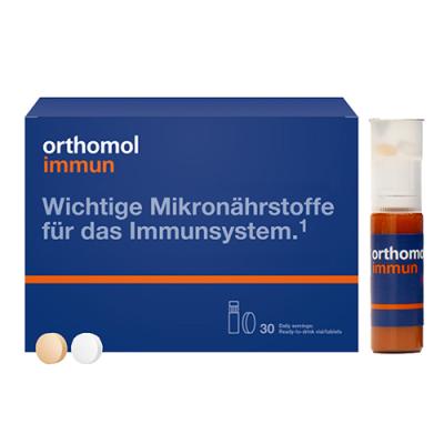 흑염소진액 오쏘몰 이뮨 30일 1박스 orthomol 독일 종합비타민(드링크+정제)