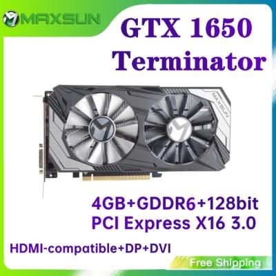 gtx1650super MAXSUN-GTX 1650 Super 터미네이터 4GB DDR5 그래픽 카드 6GB GDDR6 GPU 비디오 게임, 12nm 128Bit PC 컴퓨