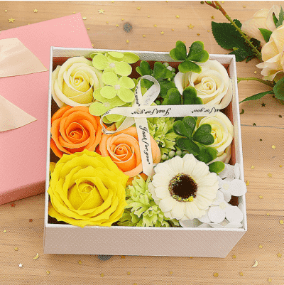 카네이션화분 셀라 기념일 생일조화꽃박스 이벤트꽃선물, 노란카네이션