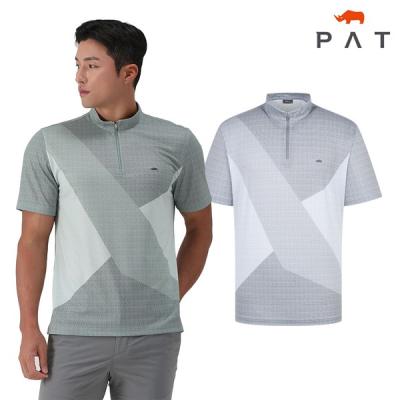 현대아울렛가산점 PAT 불규칙 블럭킹 티셔츠 1H35435